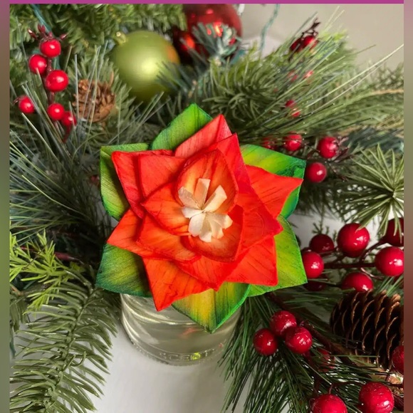 NWT SCENTSY POINSETTIA FRAGRANCE FLOWER 1 flower you pick scent - Picture 3 of 4